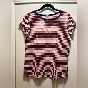 We The Free Striped Top in Navy and Red